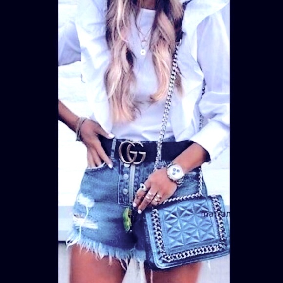 Zara metallic blue quilted crossbody bag - Picture 2 of 8